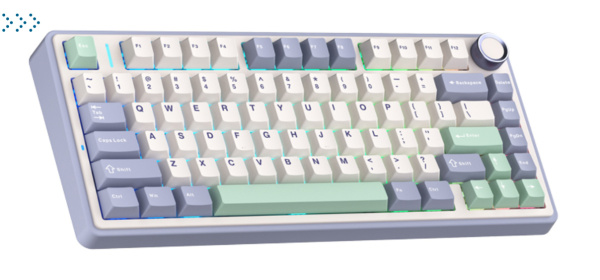 Клавиатуры AULA F75 Purple-Beige-Green Gray Switches